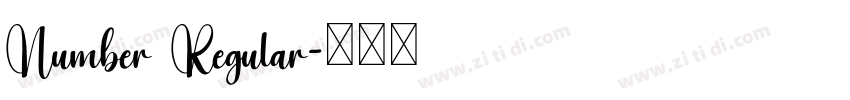Number Regular字体转换